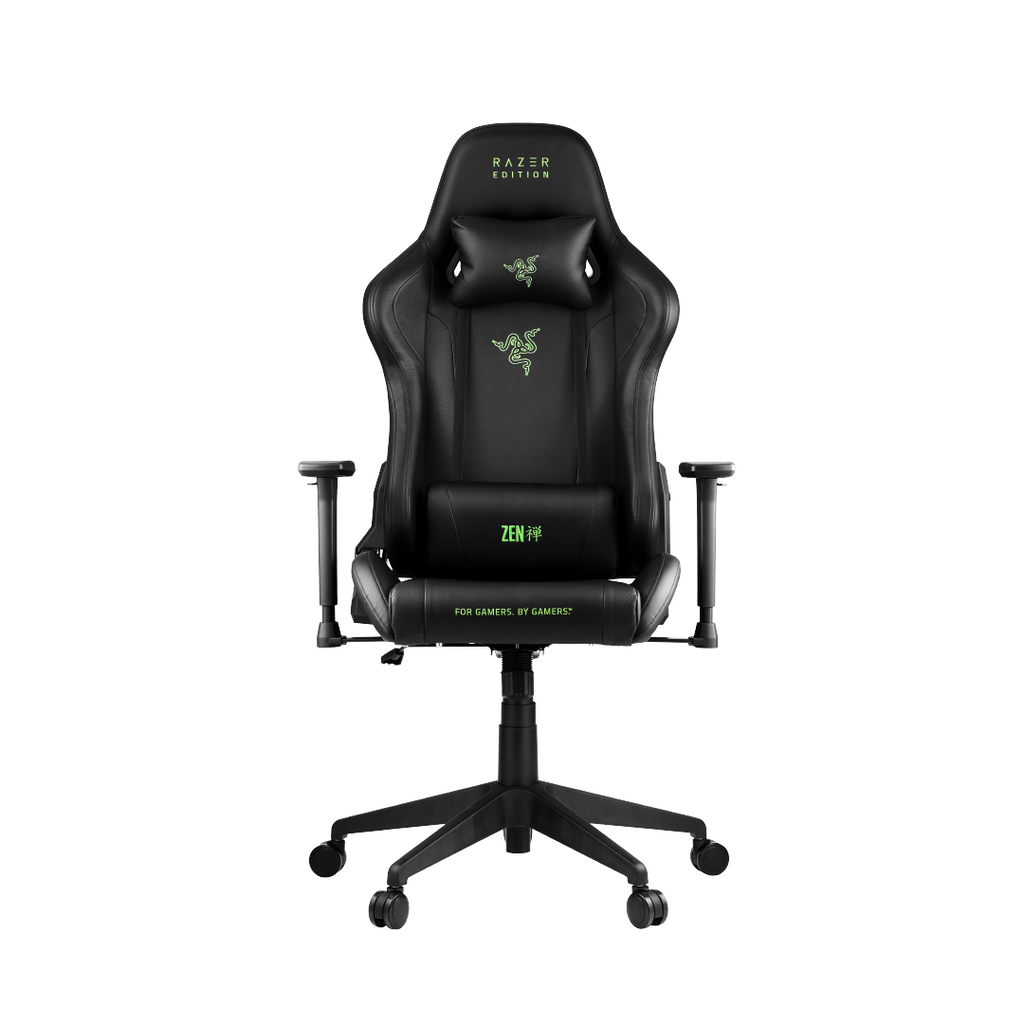 Razer Edition Tarok Essential Gaming Chair by Zen Design Neck & Neck Pillow View